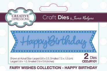 Creative Expressions - Stanzschablone "Happy Birthday" Craft Dies Design by Jamie Rodgers