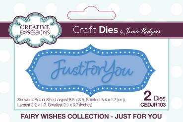 Creative Expressions - Stanzschablone "Just For You" Craft Dies Design by Jamie Rodgers