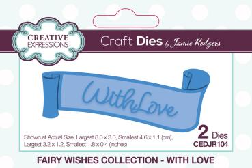 Creative Expressions - Stanzschablone "With Love" Craft Dies Design by Jamie Rodgers