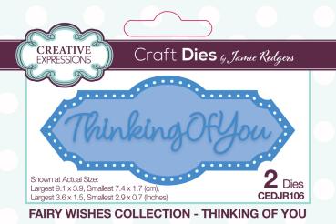 Creative Expressions - Stanzschablone "Thinking Of You" Craft Dies Design by Jamie Rodgers