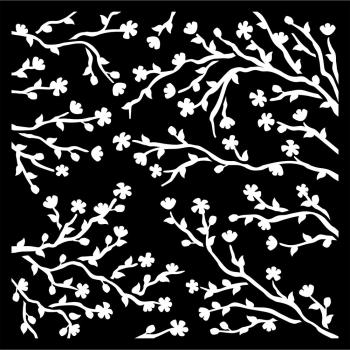 Creative Expressions - Schablone "Blossoming Branch" Stencil 6x6 Inch Design by Jamie Rodgers