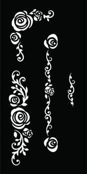 Creative Expressions - Schablone "Entwined Rose" Stencil 4x8 Inch Design by Jamie Rodgers