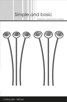 Simple and Basic - Stanzschablone 1,1x8,4 cm "Flower Berries" Dies