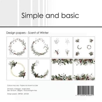 Simple and Basic - Designpapier "Scent of Winter" Paper Pack 6x6 Inch - 24 Bogen 