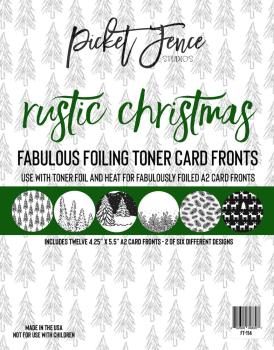 Picket Fence Studios - Kartenvorderseiten "Rustic Christmas" Toner Cards Fronts A2 - 12 Karten