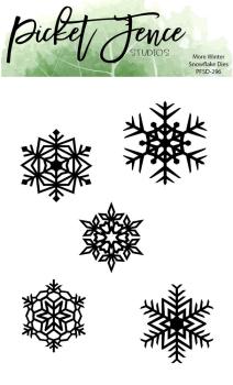 Picket Fence Studios - Stanzschablone "More Winter Snowflakes" Dies 4x6 Inch