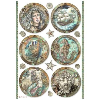 Stamperia - Decopatch Papier "Rounds" Decoupage A4 - 6 Bogen  