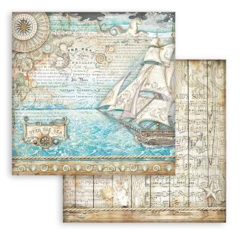 Stamperia - Designpapier "Sailing Ship" Paper Sheets 12x12 Inch - 10 Bogen