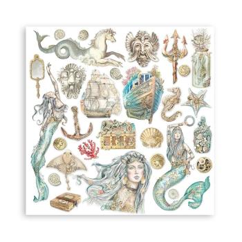 Stamperia - Designpapier "Songs of the Sea" Paper Pack 12x12 Inch - 10 Bogen