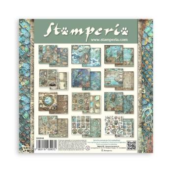 Stamperia - Designpapier "Songs of the Sea" Paper Pack 8x8 Inch - 10 Bogen