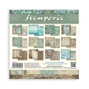 Stamperia - Designpapier "Songs of the Sea Maxi Background" Paper Pack 12x12 Inch - 10 Bogen