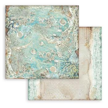 Stamperia - Designpapier "Songs of the Sea Maxi Background" Paper Pack 12x12 Inch - 10 Bogen