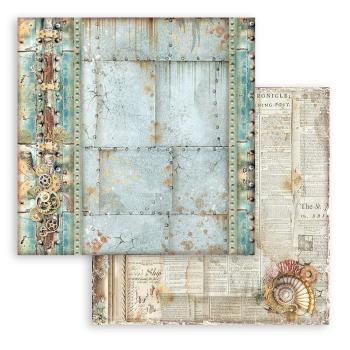 Stamperia - Designpapier "Songs of the Sea Backgrounds" Paper Pack 8x8 Inch - 10 Bogen