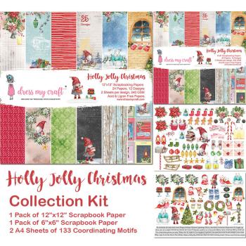 Dress My Craft - Collection Kit "Holly Jolly Christmas" Paper Pack