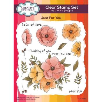 Creative Expressions - Stempelset "Just For You" Clear Stamps 6x8 Inch Design by Jane's Doodles