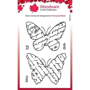 Woodware - Stempel "Torn Paper Butterflies" Clear Stamps Design by Francoise Read