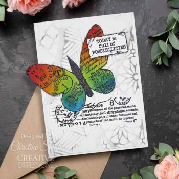 Woodware - Stempel "Paper Nib Butterfly" Clear Stamps Design by Francoise Read