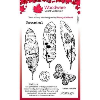 Woodware - Stempelset "Paper Feathers" Clear Stamps Design by Francoise Read