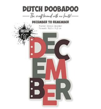 Dutch Doobadoo - Schablone 19,5x11,5 cm "December to Remember" Stencil