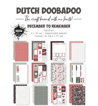 Dutch Doobadoo - Designpapier "December to Remember" Paper Pack - 24 Bogen