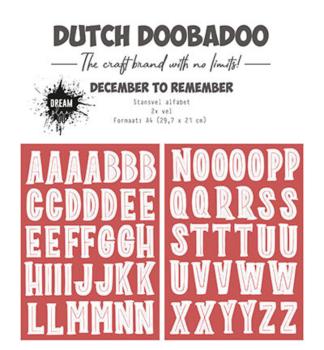 Dutch Doobadoo - Stanzteile "Alphabet" Die Cut Sheet 29,7x21 cm