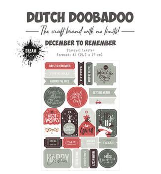 Dutch Doobadoo - Stanzteile "Texts" Die Cut Sheet 29,7x21 cm