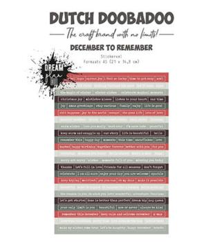 Dutch Doobadoo - Aufkleber "December to Remember" Sticker