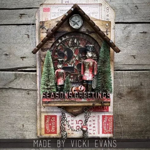 Tim Holtz - Idea Ology - Kunstharzfiguren "Salvaged Figures Small / Christmas 2023"