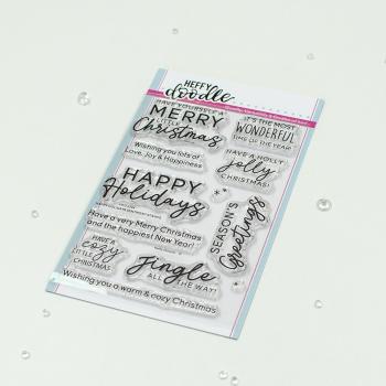 Heffy Doodle - Stempelset "Happy Holidays Sentiment" Clear Stamps