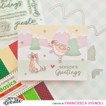 Heffy Doodle - Stempelset "Happy Holidays Sentiment" Clear Stamps