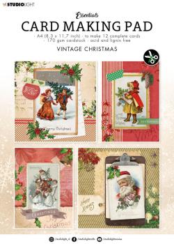 Studio Light  "Vintage Christmas" Cardmaking Pad A4