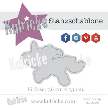 Kulricke Metall Stanzschablone Craft Die "Springendes Einhorn" 