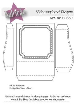 Kulricke Metall Stanzschablone Craft Die "Schatten Box"