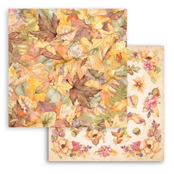 Stamperia - Designpapier "Woodland Leaves" Paper Sheets 12x12 Inch - 10 Bogen