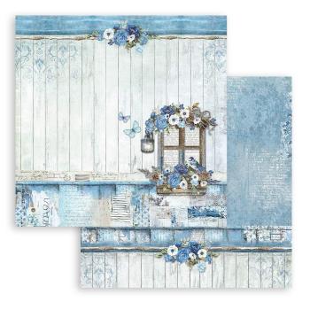 Stamperia - Designpapier "Blue Land" Paper Pack 8x8 Inch - 10 Bogen