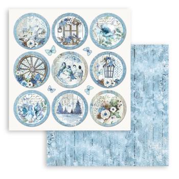 Stamperia - Designpapier "Blue Land" Paper Pack 8x8 Inch - 10 Bogen