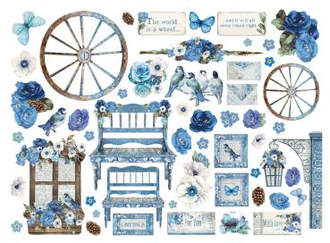 Stamperia - Stanzteile "Blue Land" Die Cuts