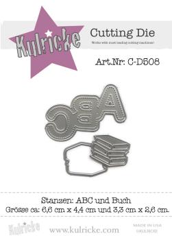 Kulricke Metall Stanzschablone Craft Die  "ABC & Buch"