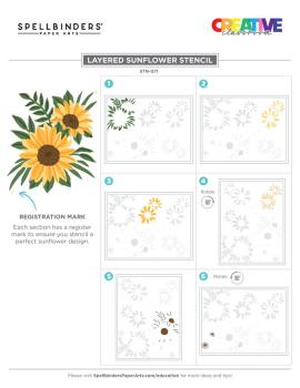 Spellbinders - Schablone "Sunflower" Layered Stencil