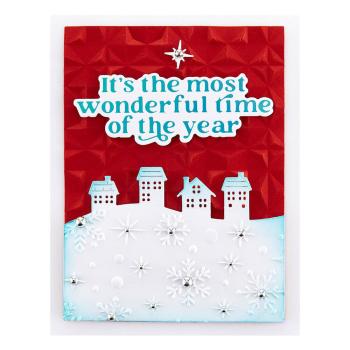 Spellbinders - Glimmer Hot Foil Plate & Dies "Wonderful Winter Sentiments"