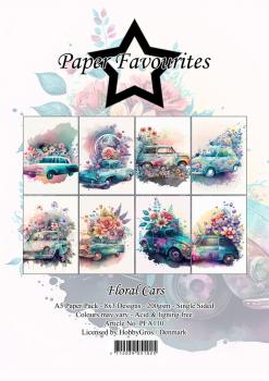 Paper Favourites - Designpapier "Floral Cars" Paper Pack A5 - 24 Bogen