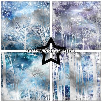 Paper Favourites - Designpapier "Silver Trees" Paper Pack 12x12 Inch 8 Bogen