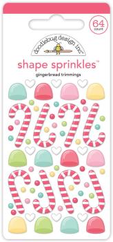 Doodlebug Design - Epoxy Sticker "Gingerbread Trimmings" Shape Sprinkles