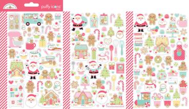 Doodlebug Design - Aufkleber "Gingerbread Kisses" Mini Icons Sticker