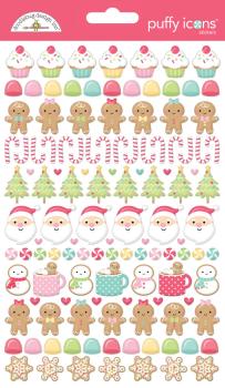 Doodlebug Design - Aufkleber "Gingerbread Kisses" Puffy Icons Sticker