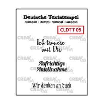 Crealies - Stempelset "Trauern 05" Clear stamps