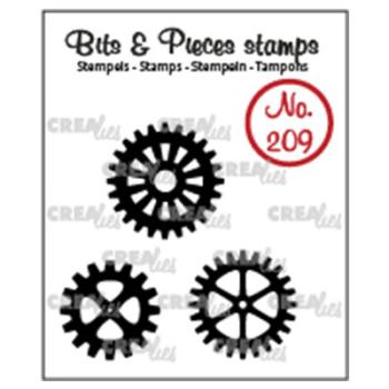 Crealies - Stempelset "Zahnräder" Clear stamps