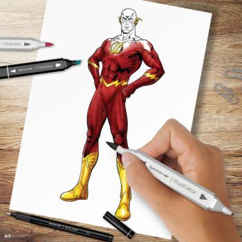 Spectrum Noir - Alkohoholmarker "The Flash" Fan-Art Like a Pro Art Kit 