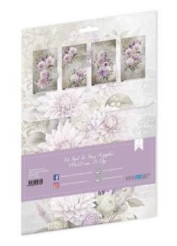 Papers For you - Decoupage Papier "La Vie En Fleurs Dahlias" Rice Paper Kit - 4 Bogen