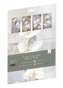 Papers For you - Decoupage Papier "La Vie En Fleurs Calla Lily" Rice Paper Kit - 4 Bogen